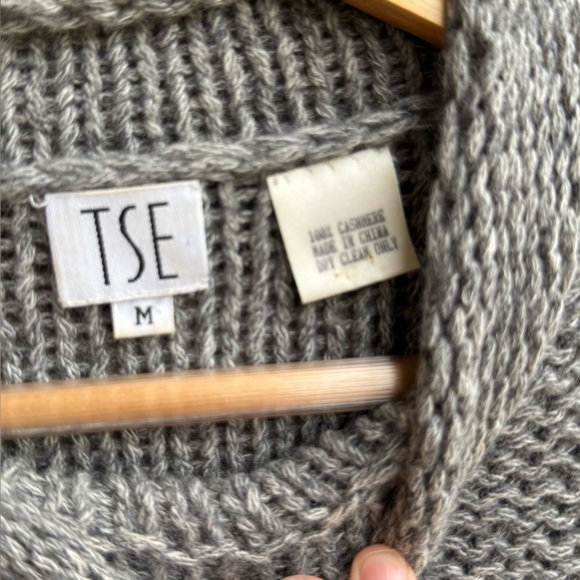 TSE Women's CASHMERE LINKS STITCH MOCKNECK Sweater Sz M - Picture 8 of 11